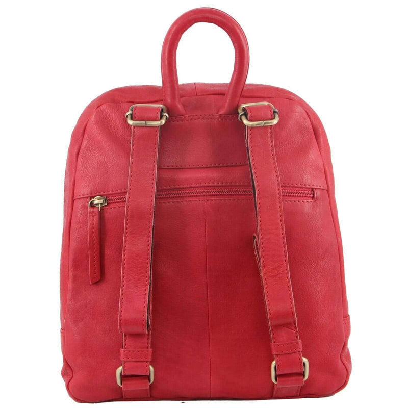 Load image into Gallery viewer, Pierre Cardin Womens Woven Soft Leather Backpack Bag Travel - Red-3