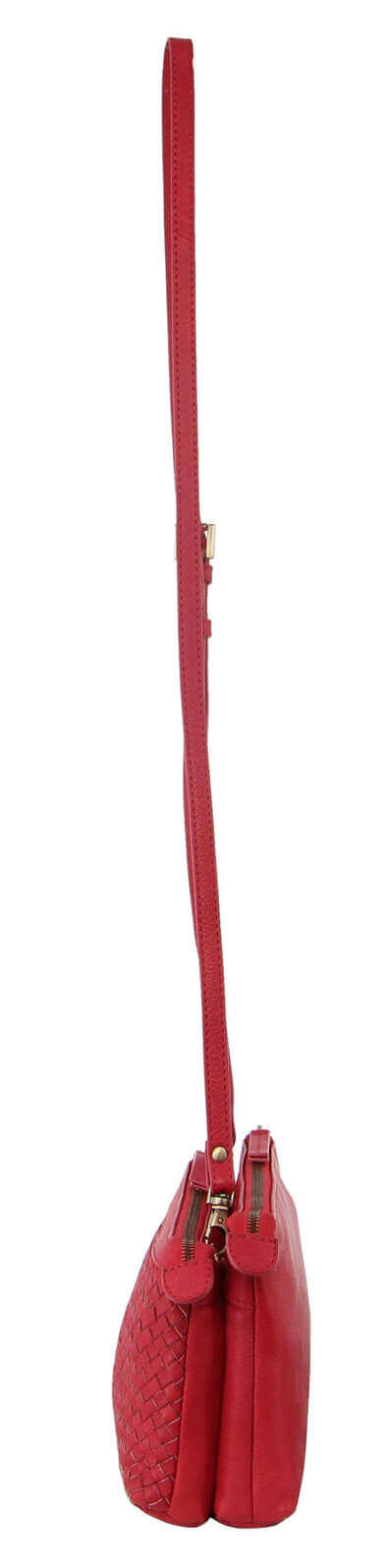 Load image into Gallery viewer, Pierre Cardin Woven Ladies Crossbody/ Clutch Bag - Red-3