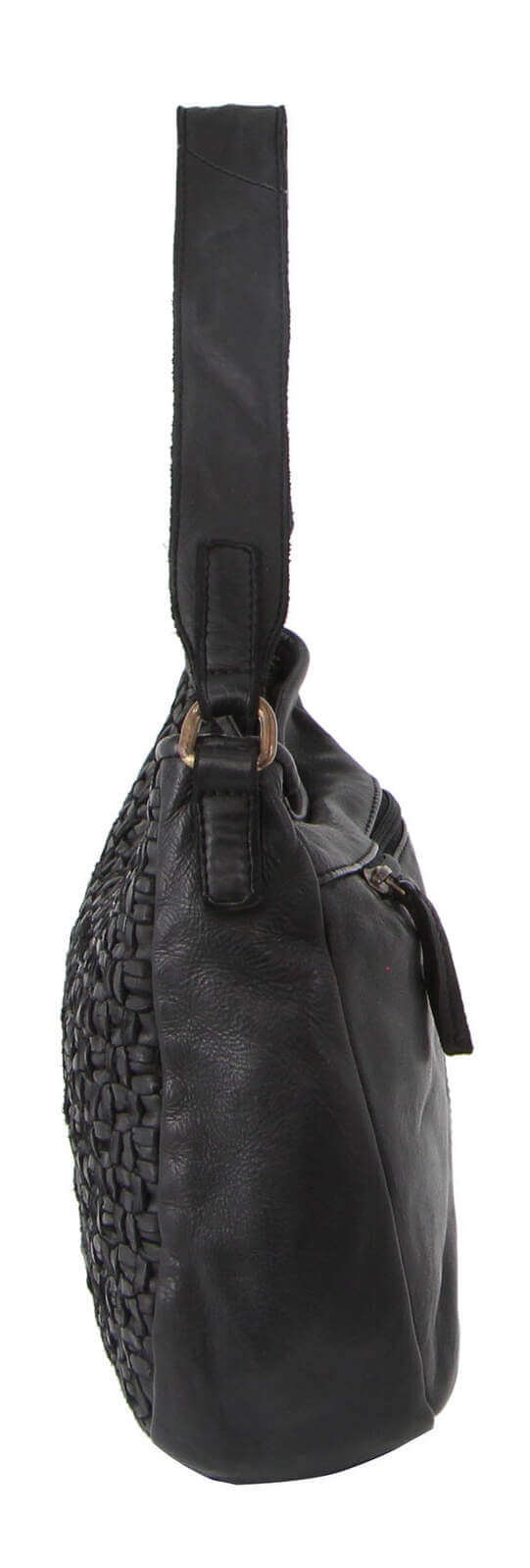 Load image into Gallery viewer, Pierre Cardin Woven Leather Ladies Cross-Body Bag - Black-3
