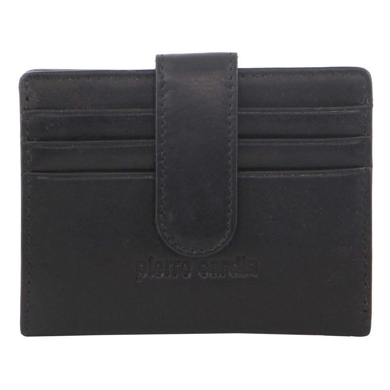 Load image into Gallery viewer, Pierre Cardin Mens Leather Bi-Fold Wallet Credit Card Holder w/ RFID Protection - Black-0