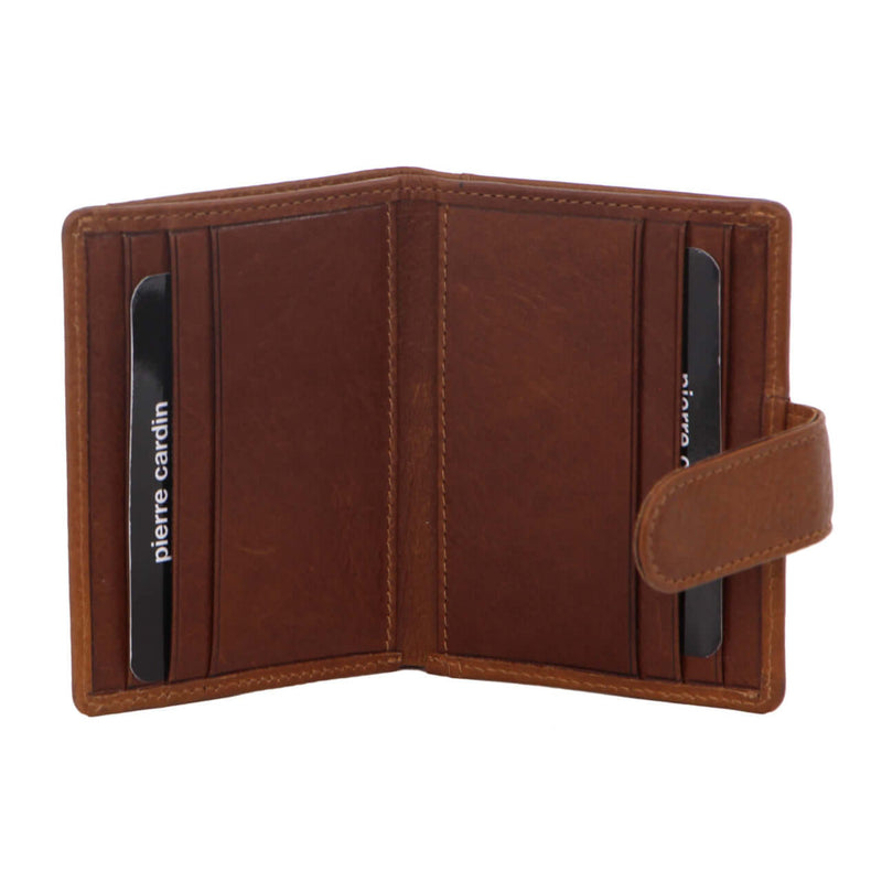Load image into Gallery viewer, Pierre Cardin Mens Leather Bi-Fold Wallet Credit Card Holder - Tan-2