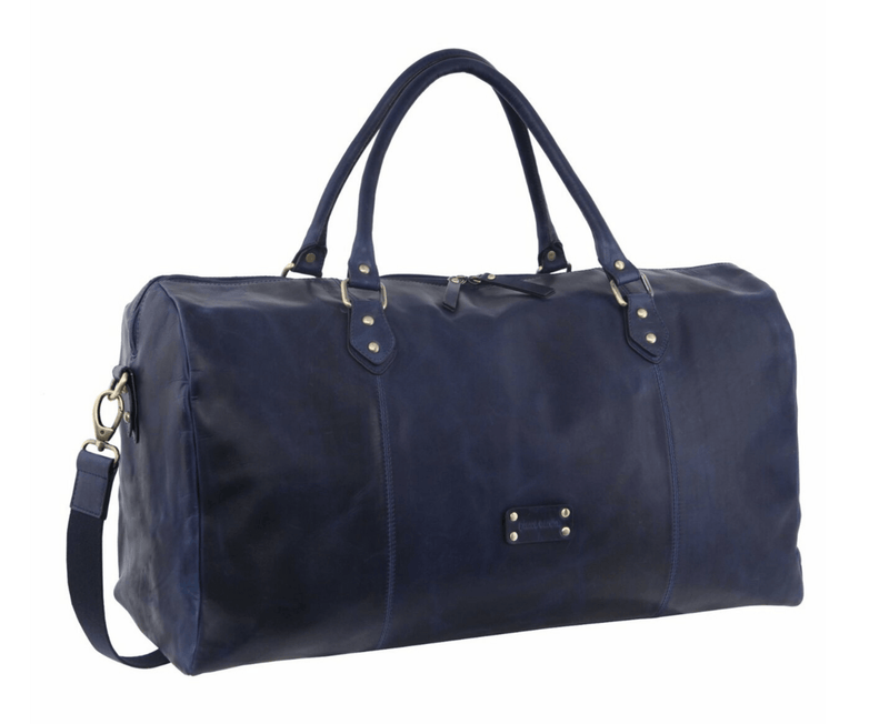 Load image into Gallery viewer, Pierre Cardin Smooth Leather Overnight Bag Luggage Weekend Duffle - Midnight-1