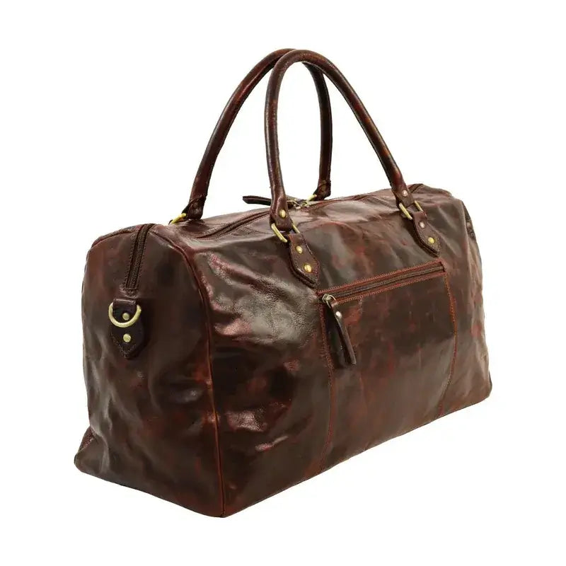 Load image into Gallery viewer, Pierre Cardin Smooth Leather Overnight Bag Luggage Weekend Duffle - Dark Cognac-2