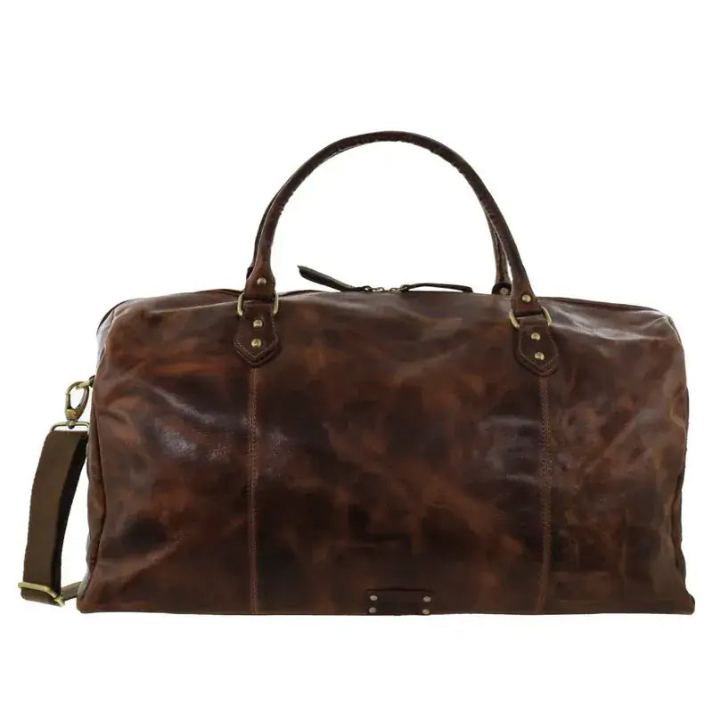 Load image into Gallery viewer, Pierre Cardin Smooth Leather Overnight Bag Luggage Weekend Duffle - Dark Cognac-3