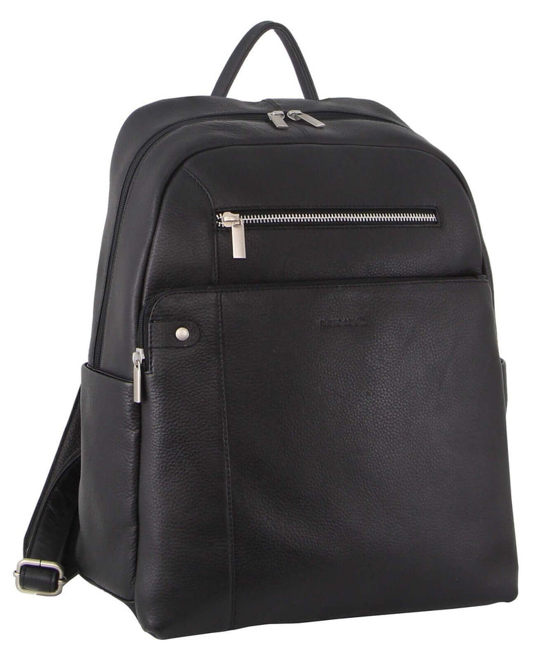 Load image into Gallery viewer, Pierre Cardin Mens Leather Business Backpack - Black-0