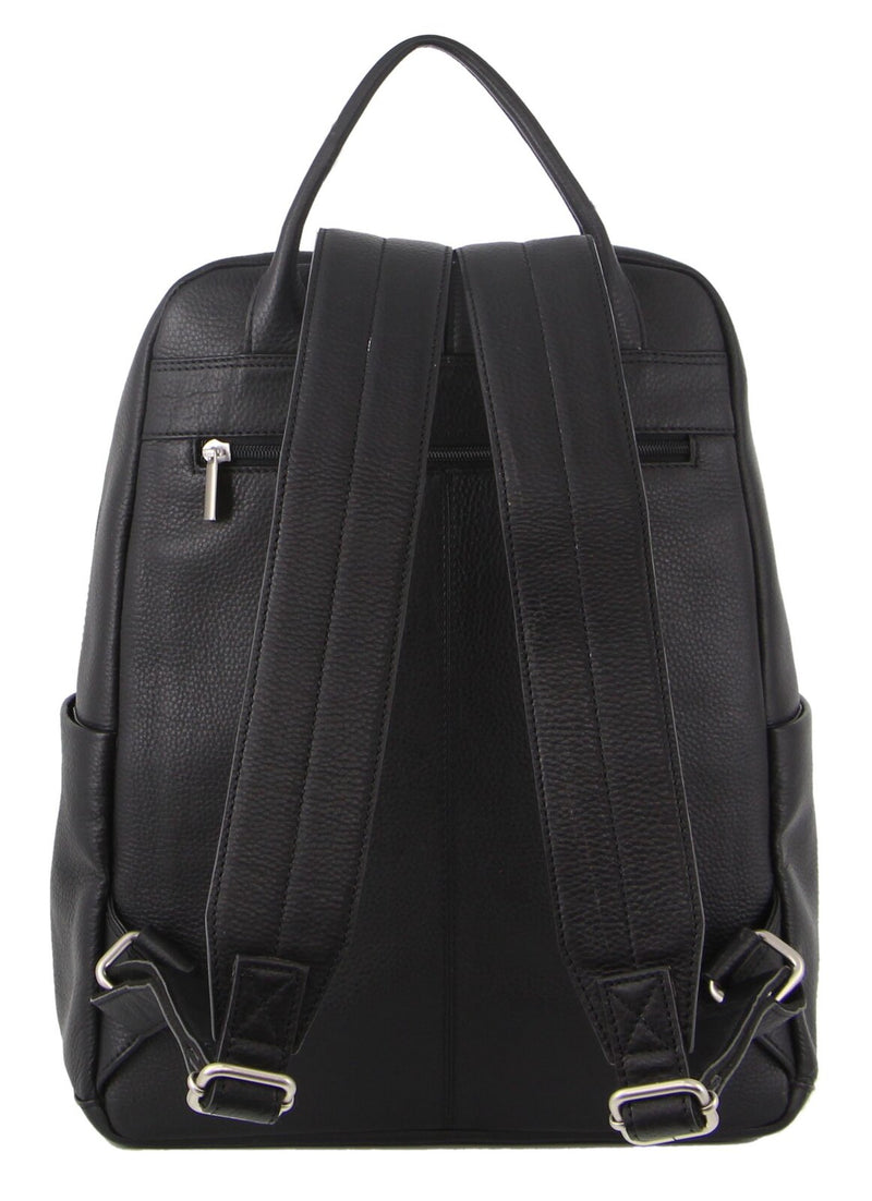 Load image into Gallery viewer, Pierre Cardin Mens Leather Business Backpack - Black-2
