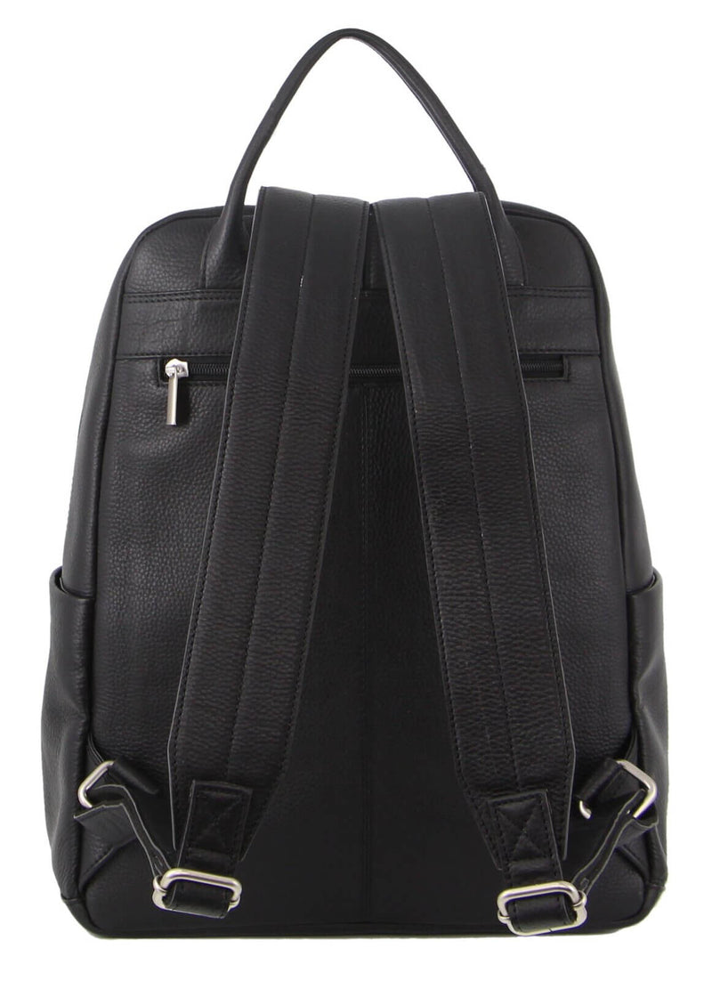 Load image into Gallery viewer, Pierre Cardin Mens Leather Business Backpack - Black-2