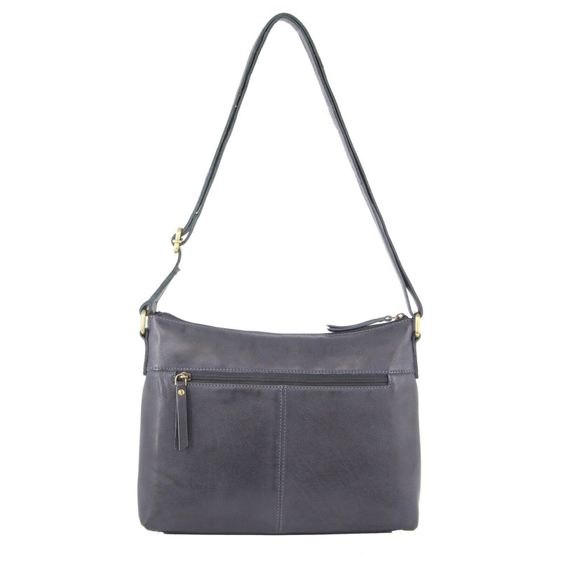 Load image into Gallery viewer, Pierre Cardin Womens Leather Perforated Cross-Body Bag with stud Detailing - Teal-3
