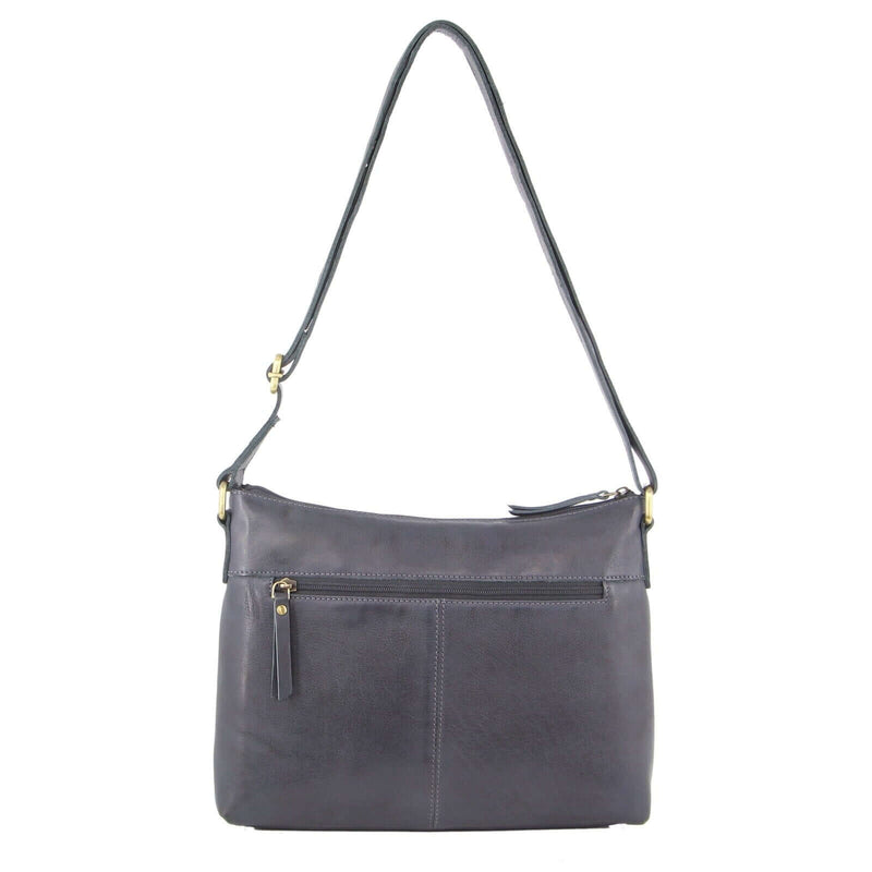 Load image into Gallery viewer, Pierre Cardin Womens Leather Perforated Cross-Body Bag with stud Detailing - Teal-3