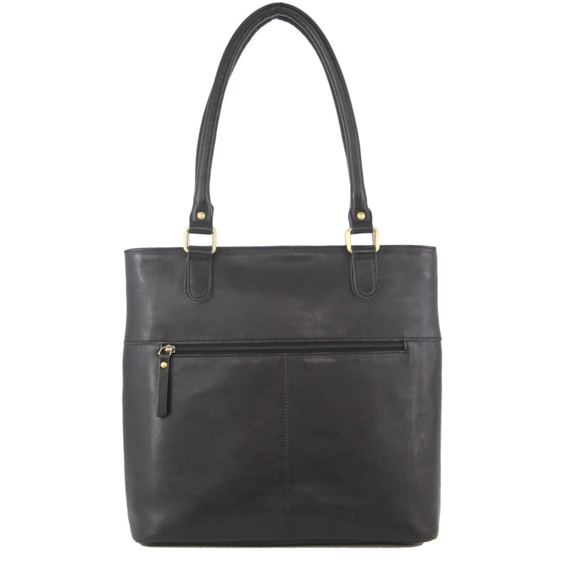 Load image into Gallery viewer, Pierre Cardin Womens Leather Perforated Shoulder Bag with stud Detailing - Black-3