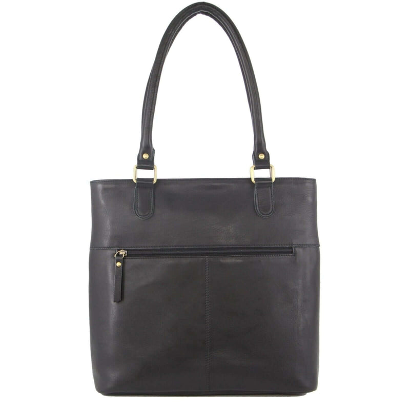 Load image into Gallery viewer, Pierre Cardin Womens Leather Perforated Shoulder Bag with stud Detailing - Black-3