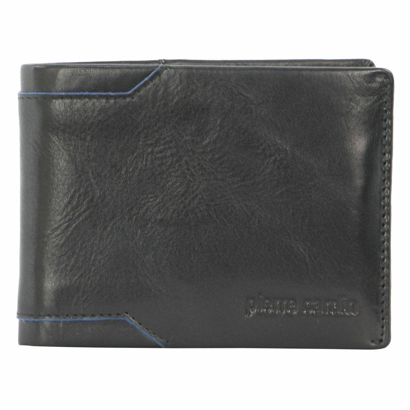Load image into Gallery viewer, Pierre Cardin Leather Mens Bi-Fold Wallet RFID Protection Travel Bi-Fold - Black-2