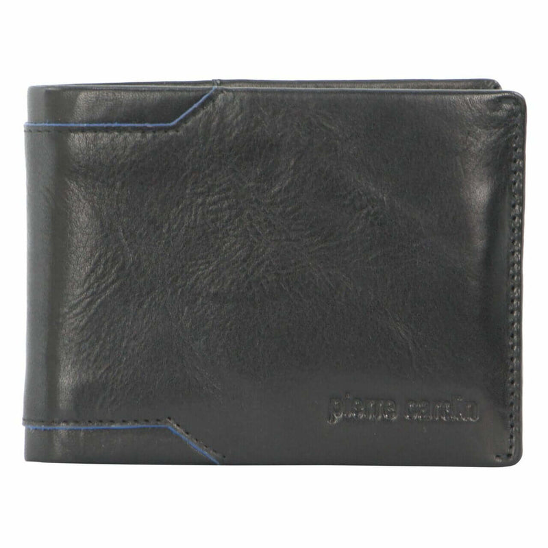 Load image into Gallery viewer, Pierre Cardin Leather Mens Bi-Fold Wallet RFID Protection Travel Bi-Fold - Black-2