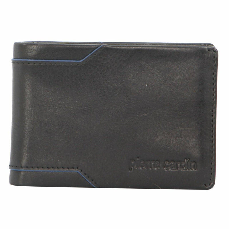 Load image into Gallery viewer, Pierre Cardin Mens Soft Italian Leather Slimline Bi-Fold Wallet - Black-0