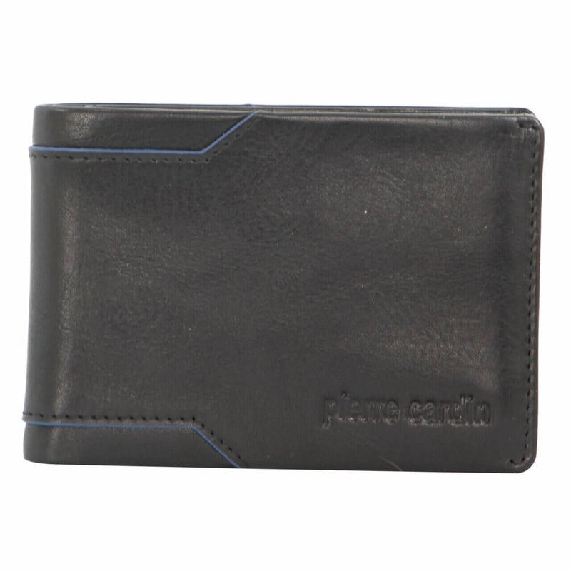Load image into Gallery viewer, Pierre Cardin Mens Soft Italian Leather Slimline Bi-Fold Wallet - Black-0