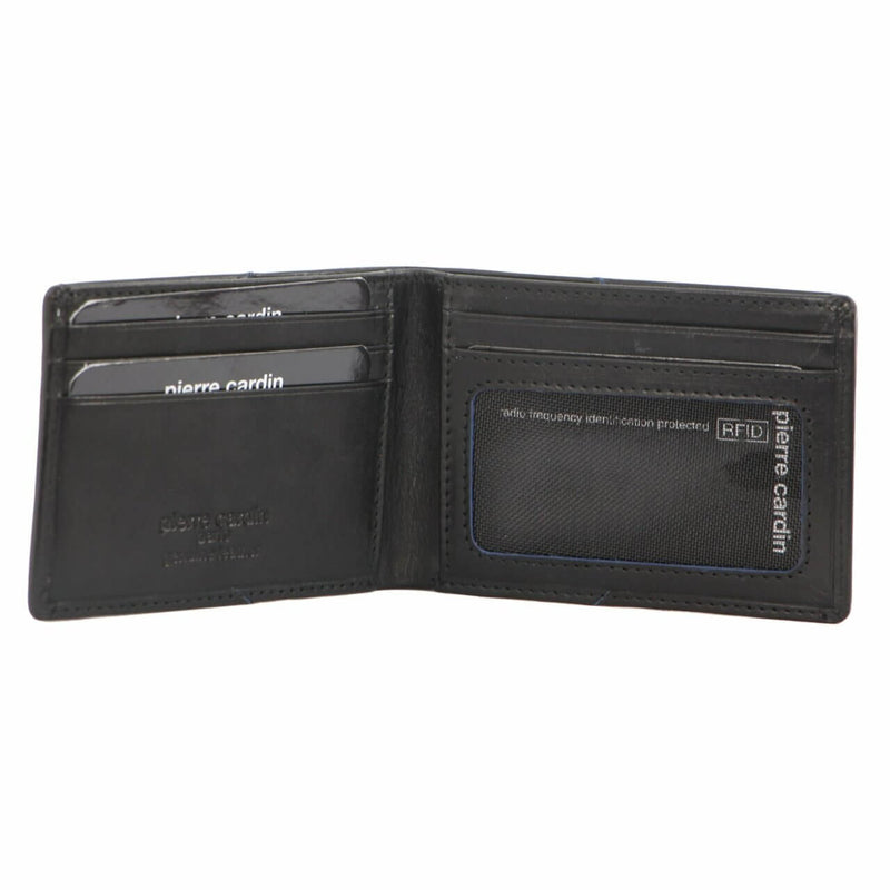 Load image into Gallery viewer, Pierre Cardin Mens Soft Italian Leather Slimline Bi-Fold Wallet - Black-2