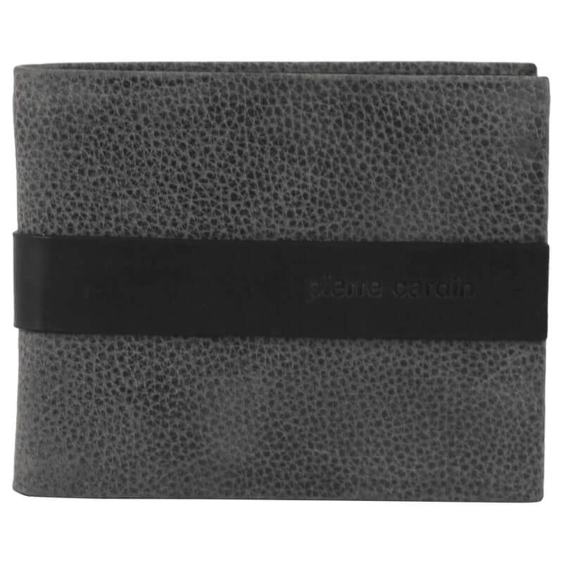 Load image into Gallery viewer, Pierre Cardin Mens Rustic Leather Bi-Fold Business Card Holder/Wallet - Black-0