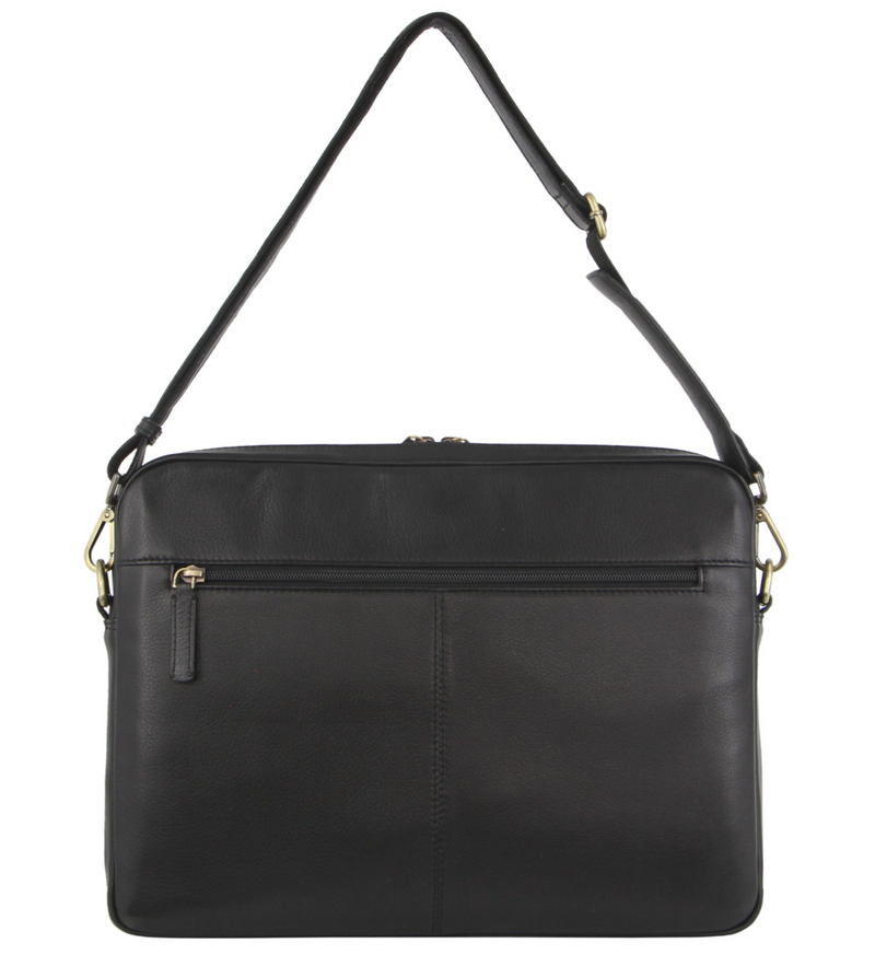 Load image into Gallery viewer, Pierre Cardin Croc-Embossed Leather Business 15" Laptop Computer Bag - Black-3
