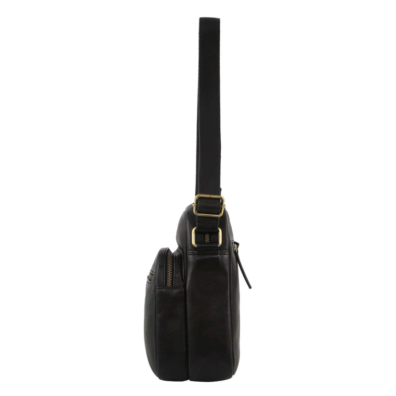 Load image into Gallery viewer, Pierre Cardin Mens Leather Cross-Body Bag Organiser - Black-2