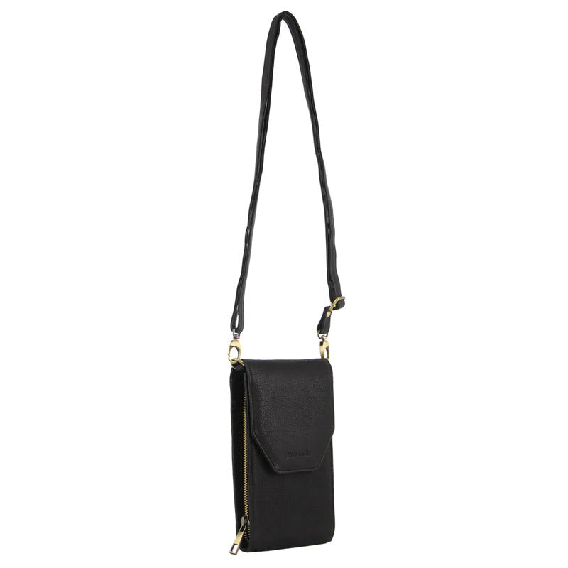 Load image into Gallery viewer, Pierre Cardin Ladies Leather Cross Body Bag/Wallet Bag/Clutch Wallet - Black-0