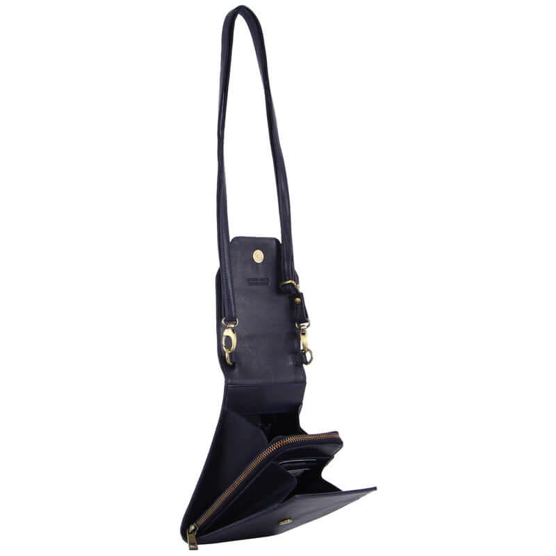Load image into Gallery viewer, Pierre Cardin Ladies Leather Cross Body Bag/Wallet Bag/Clutch Wallet - Black-2