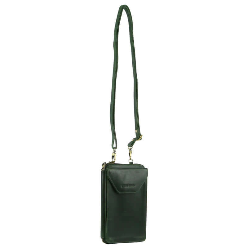 Load image into Gallery viewer, Pierre Cardin Ladies Leather Cross Body Bag/Wallet Bag/Clutch Wallet - Emerald-0