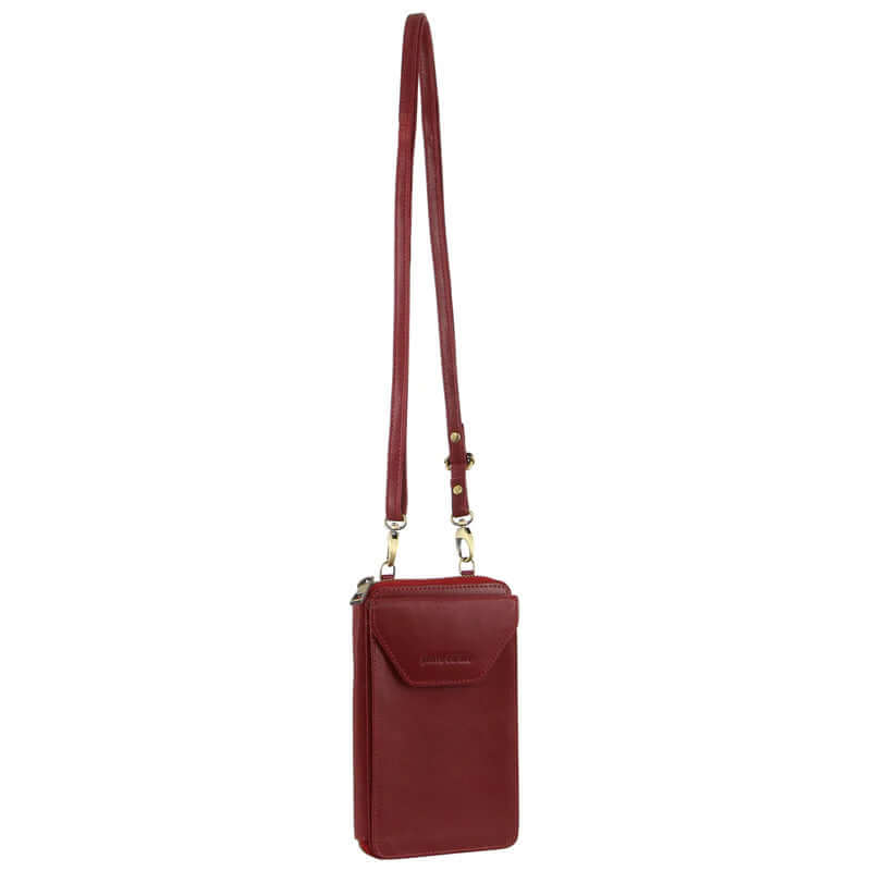 Load image into Gallery viewer, Pierre Cardin Ladies Leather Cross Body Bag/Wallet Bag/Clutch Wallet - Red-1