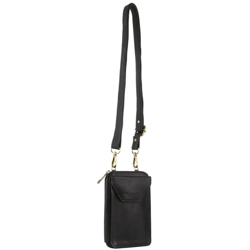Load image into Gallery viewer, Pierre Cardin Ladies Leather Cross Body Bag/Wallet Bag/Clutch Wallet - Black-0