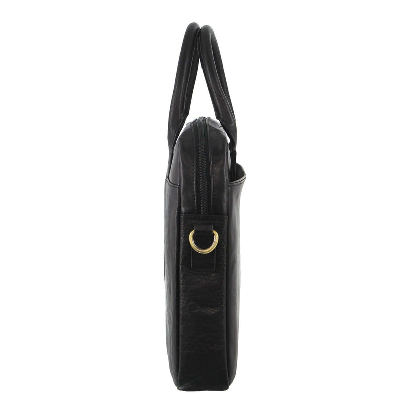 Load image into Gallery viewer, Pierre Cardin Leather Multi-Handle 15" Laptop Computer Bag - Black-2