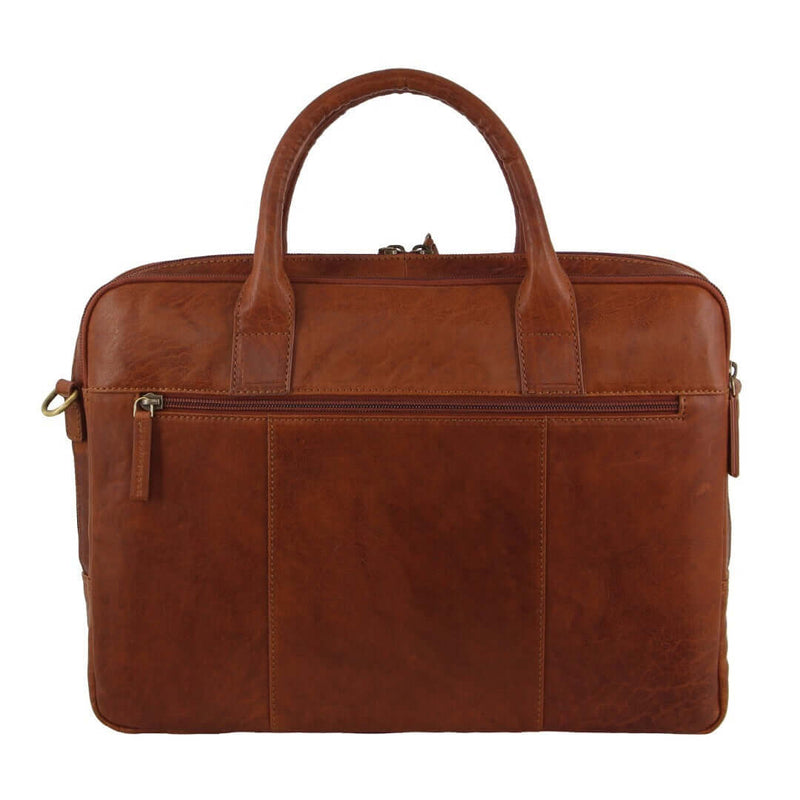 Load image into Gallery viewer, Pierre Cardin Leather Multi-Compartment Business 15" Laptop Bag - Tan-2