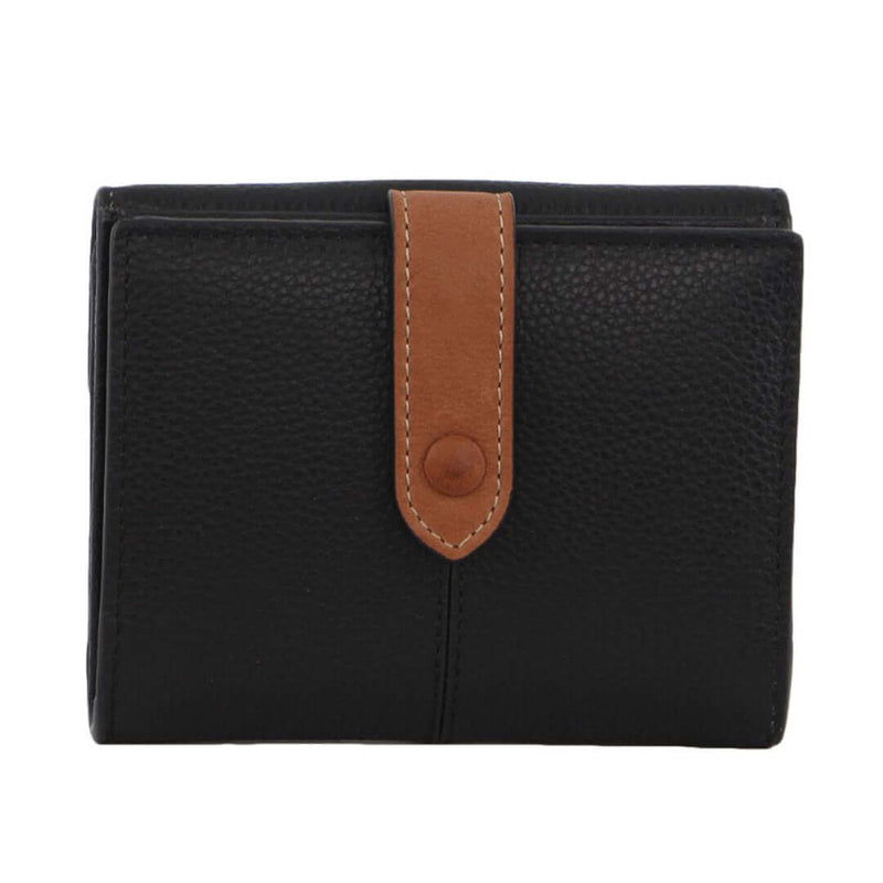 Load image into Gallery viewer, Pierre Cardin Womens Leather Bi-Fold Tab Wallet Ladies - Black-2