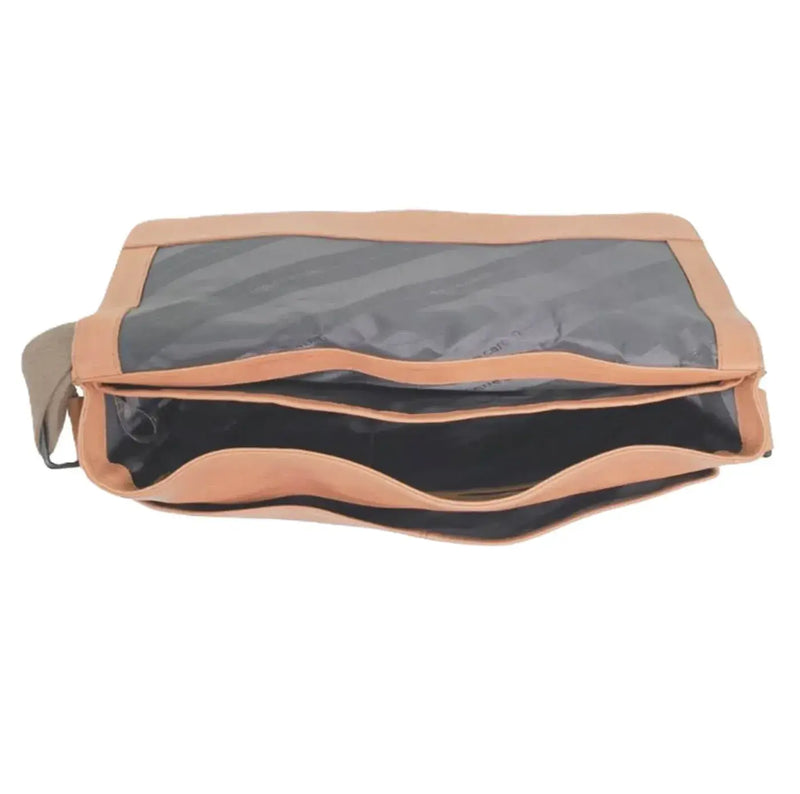 Load image into Gallery viewer, Pierre Cardin Italian Leather Flap-Over Laptop Computer Bag in Cognac-4