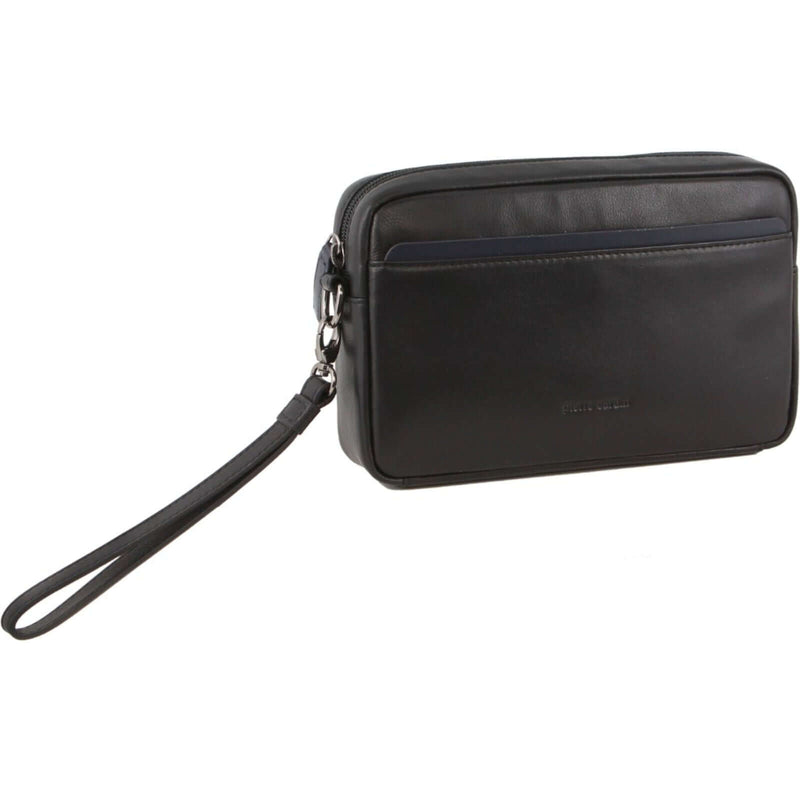 Load image into Gallery viewer, Pierre Cardin Mens Leather Travel Organizer in Black/Navy-1