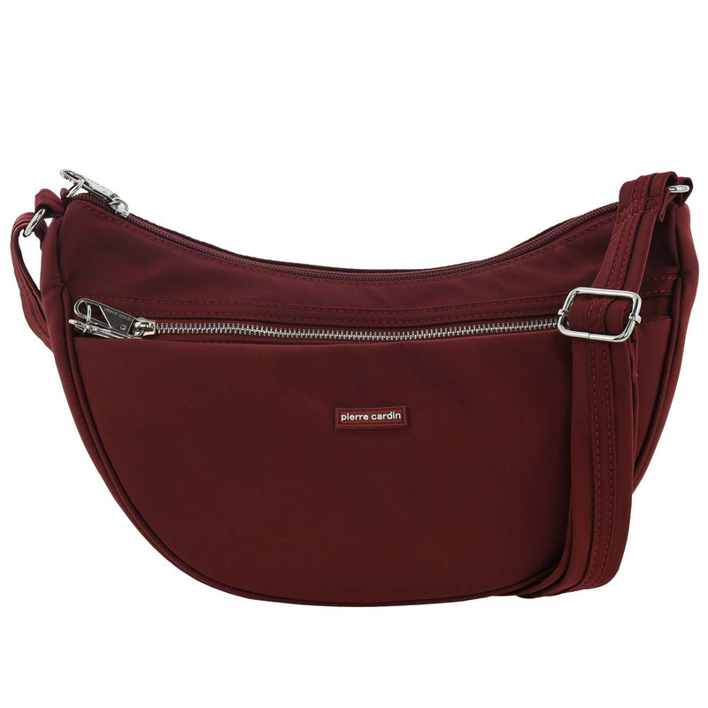 Load image into Gallery viewer, Pierre Cardin Slash Proof Anti Theft RFID Nylon Crossbody Bag in Wine-3