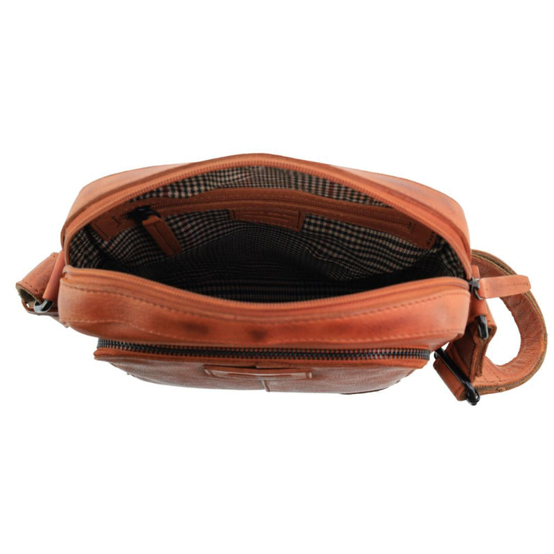 Load image into Gallery viewer, Pierre Cardin Leather Crossbody Bag in Cognac-4