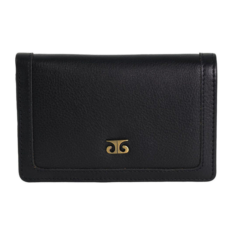 Load image into Gallery viewer, Pierre Cardin Ladies Leather Snap Button Bi-Fold Wallet - Black-1