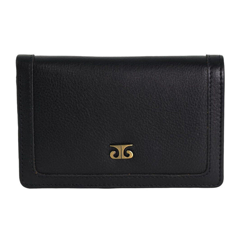 Load image into Gallery viewer, Pierre Cardin Ladies Leather Snap Button Bi-Fold Wallet - Black-0