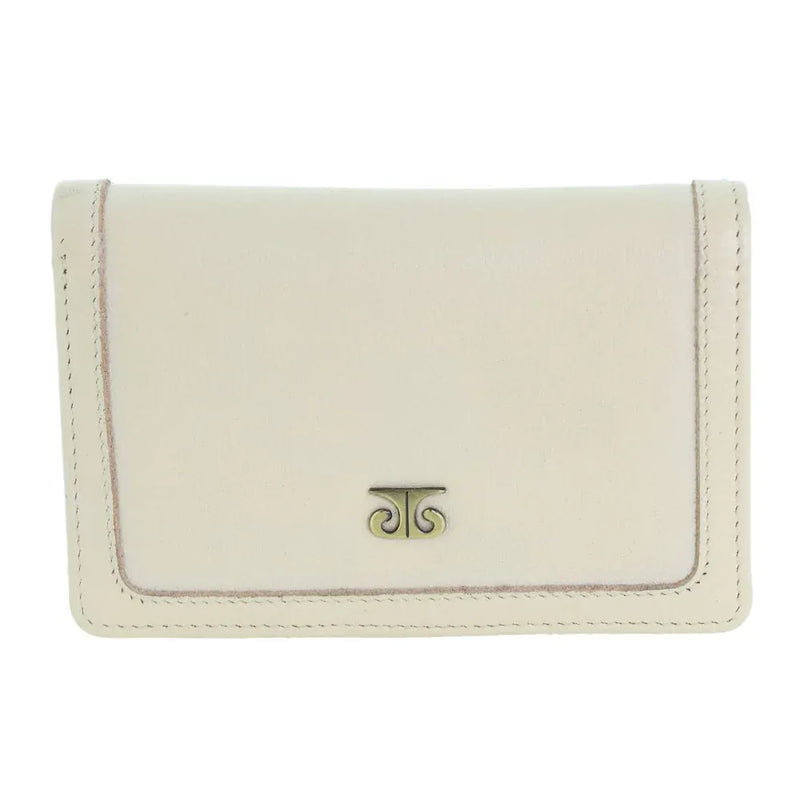 Load image into Gallery viewer, Pierre Cardin Ladies Leather Snap Button Bi-Fold Wallet - Bone-0