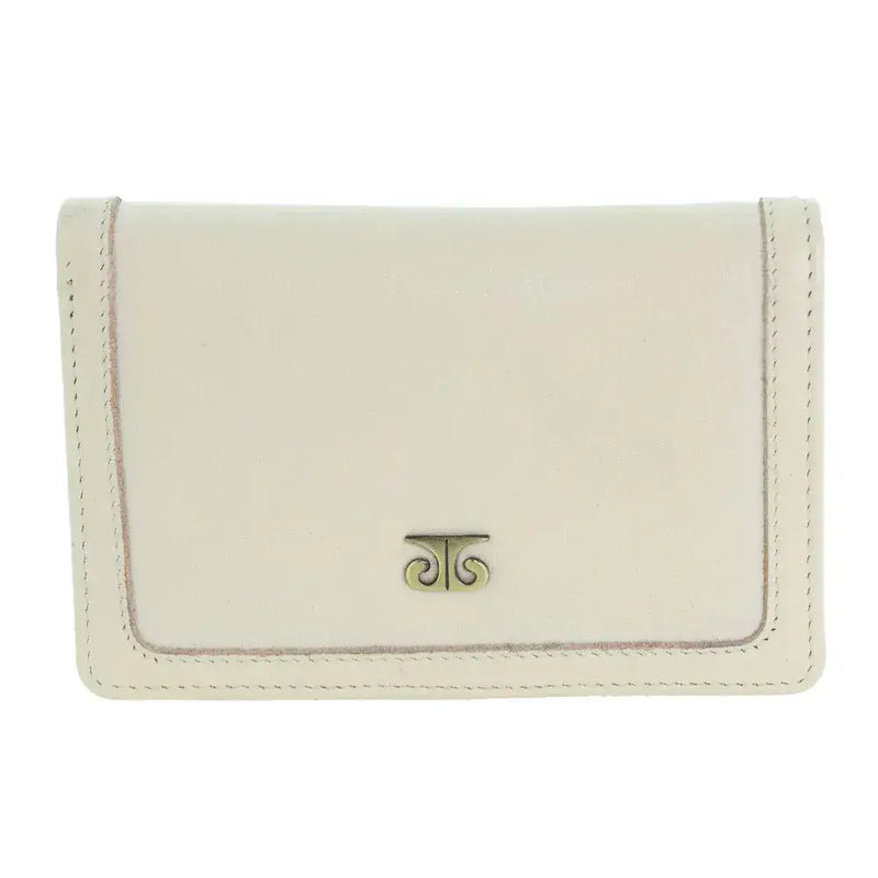 Load image into Gallery viewer, Pierre Cardin Ladies Leather Snap Button Bi-Fold Wallet - Bone-0