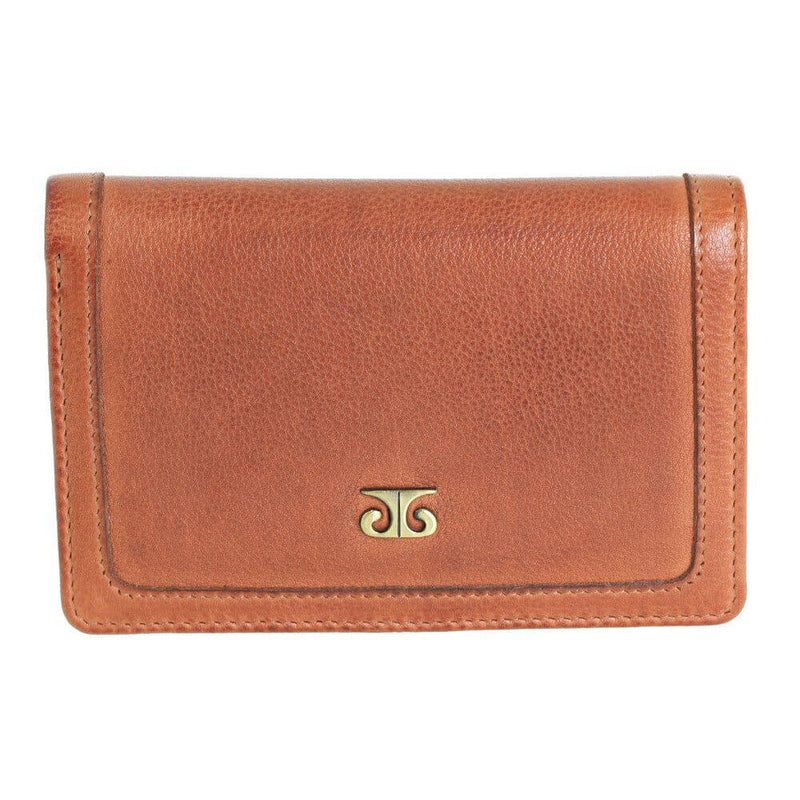 Load image into Gallery viewer, Pierre Cardin Ladies Leather Snap Button Bi-Fold Wallet - Cognac-0