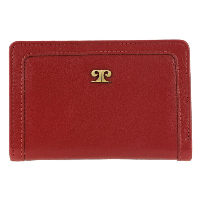 Load image into Gallery viewer, Pierre Cardin Ladies Leather Snap Button Bi-Fold Wallet - Red-0