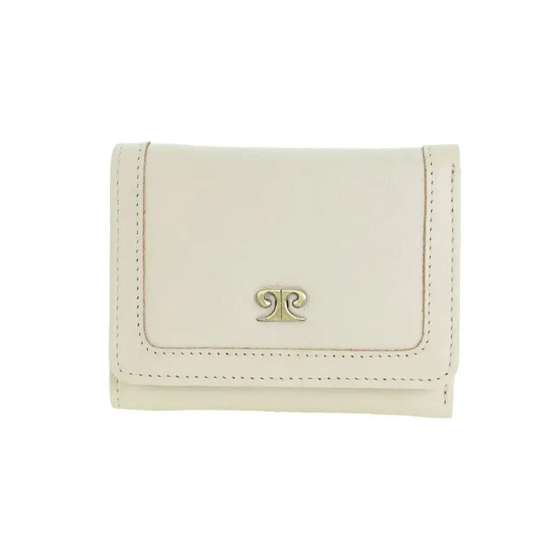 Load image into Gallery viewer, Pierre Cardin Ladies Leather Snap Button Tri-Fold Wallet - Bone-1