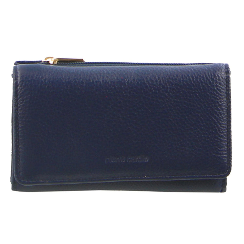 Load image into Gallery viewer, Pierre Cardin Ladies Womens Soft Italian Leather RFID Purse Wallet Rustic - Navy-2
