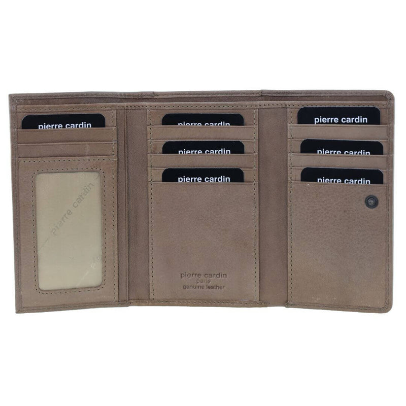 Load image into Gallery viewer, Pierre Cardin Womens Soft Italian Leather RFID Purse Wallet Rustic - Taupe-0