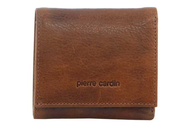 Load image into Gallery viewer, Pierre Cardin RFID Mens Wallet Tri-Fold Genuine Italian Leather - Cognac-2