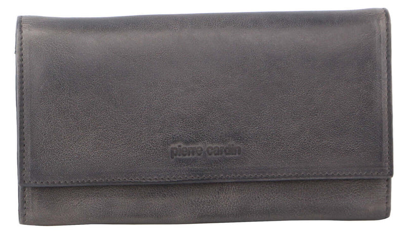 Load image into Gallery viewer, Pierre Cardin Womens Soft Italian Leather RFID Purse Wallet - Black-2