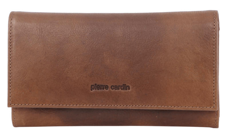 Load image into Gallery viewer, Pierre Cardin Womens Soft Italian Leather RFID Purse Wallet - Cognac-2