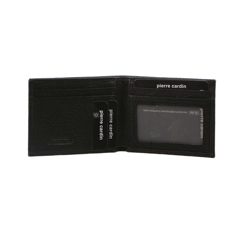 Load image into Gallery viewer, Pierre Cardin Mens Genuine Italian Soft RFID Bifold Slim Wallet - Black-0