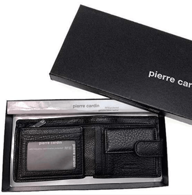 Load image into Gallery viewer, Pierre Cardin RFID Mens Wallet Bi-Fold Genuine Italian Leather w GIFT BOX - Black-3