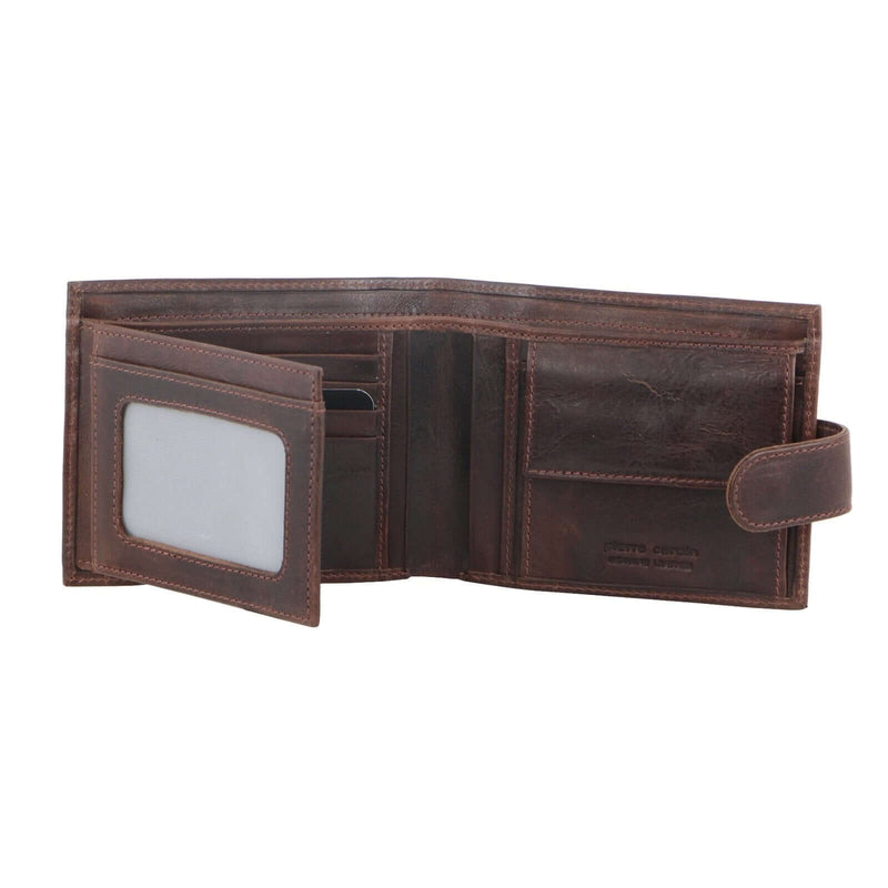 Load image into Gallery viewer, Pierre Cardin RFID Mens Wallet Bi-Fold Genuine Italian Leather w GIFT BOX - Brown-1